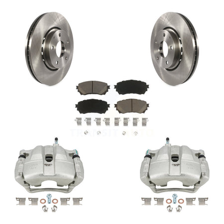 Front Disc Brake Caliper Rotor Ceramic Pad Kit For 2019-2021 Mazda 6 Naturally Aspirated KC8-100230C