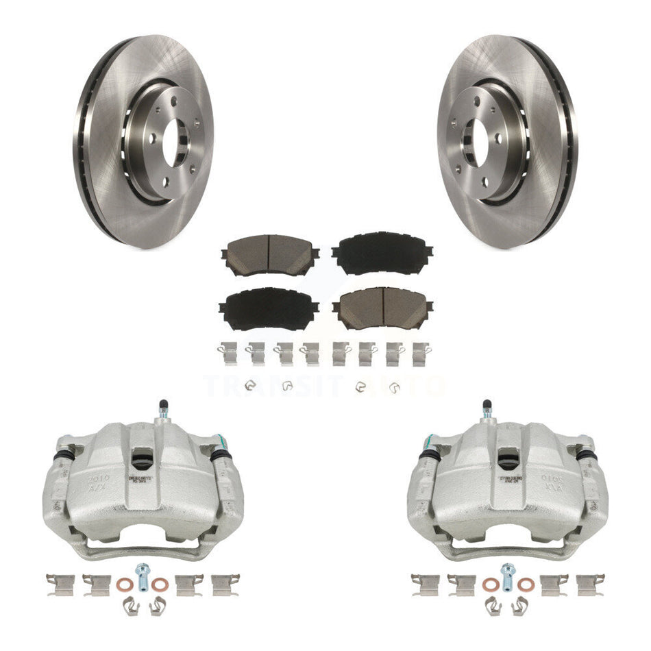 Front Disc Brake Caliper Rotor Ceramic Pad Kit For 2019-2021 Mazda 6 Naturally Aspirated KC8-100230C