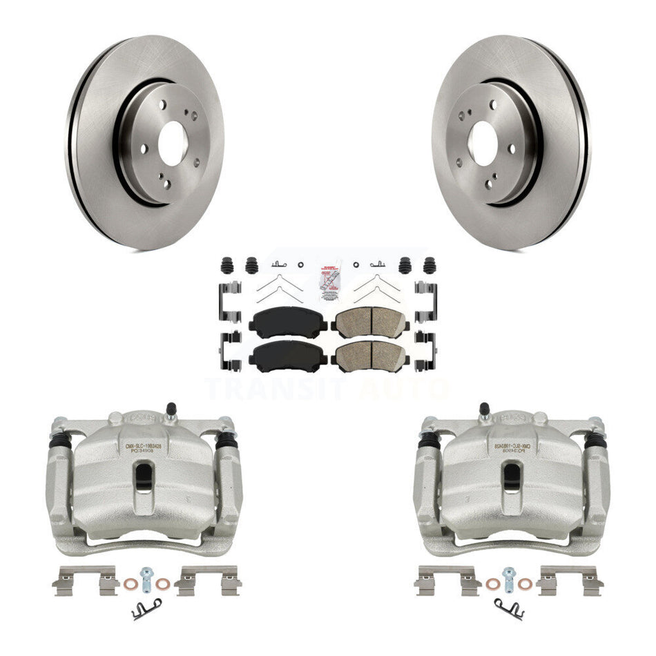 Front Disc Brake Caliper Rotors And Ceramic Pads Kit For 2010-2013 Suzuki Kizashi KC8-100230N