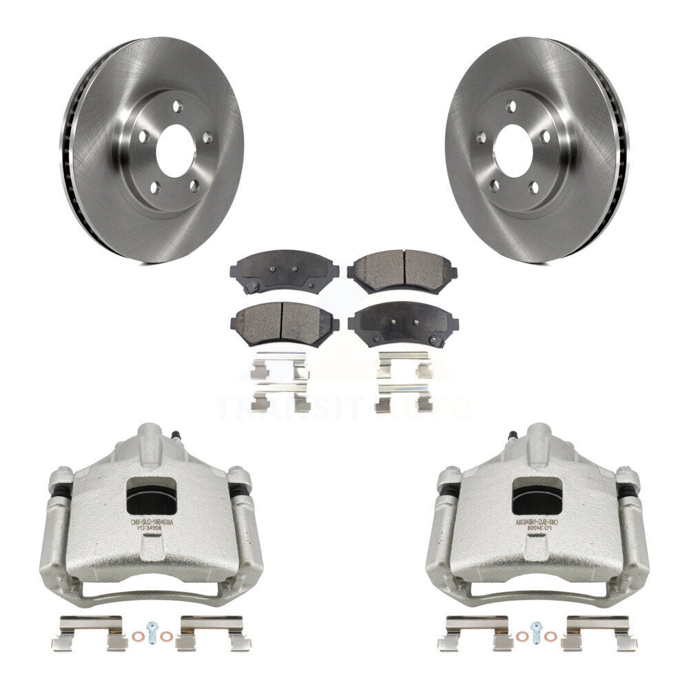 Front Brake Caliper Rotor Semi-Metallic Pad Kit For Chevrolet Impala Buick LeSabre Monte KC8-100230P