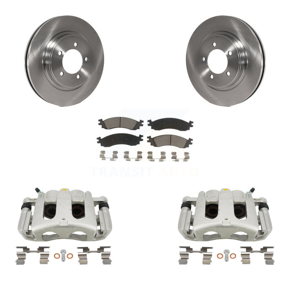 Front Disc Brake Caliper Rotors And Ceramic Pad Kit For Ford Explorer Sport Trac Mercury KC8-100231C