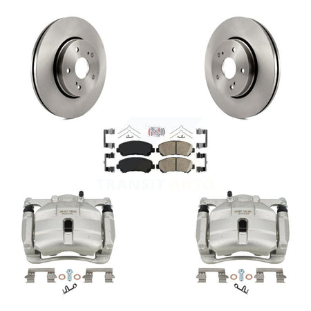 Front Disc Brake Caliper Rotors And Ceramic Pads Kit For 2010-2013 Suzuki Kizashi KC8-100231N
