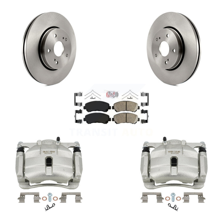 Front Disc Brake Caliper Rotors And Ceramic Pads Kit For 2010-2013 Suzuki Kizashi KC8-100231N