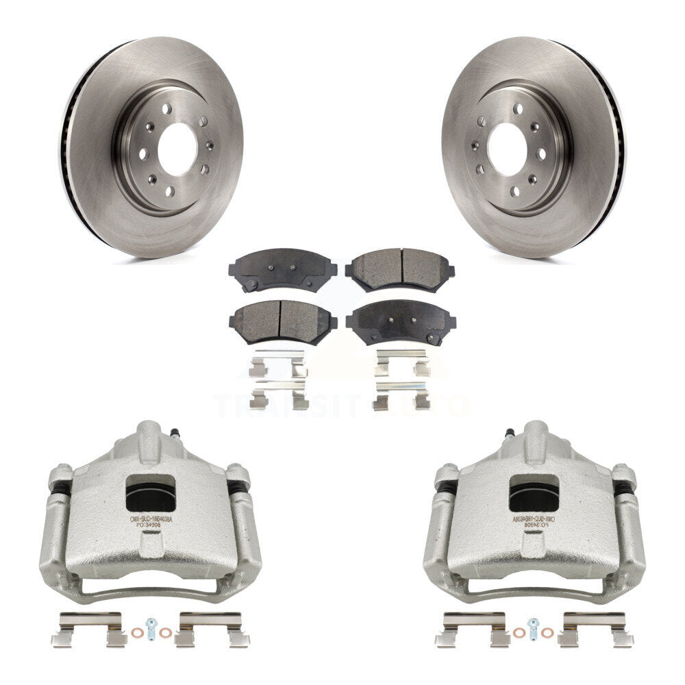 Front Disc Brake Caliper Rotors And Semi-Metallic Pads Kit For 2003 Cadillac Seville KC8-100231P