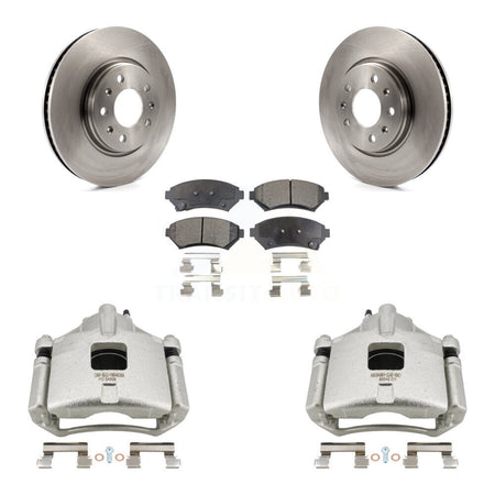 Front Disc Brake Caliper Rotors And Semi-Metallic Pads Kit For 2003 Cadillac Seville KC8-100231P