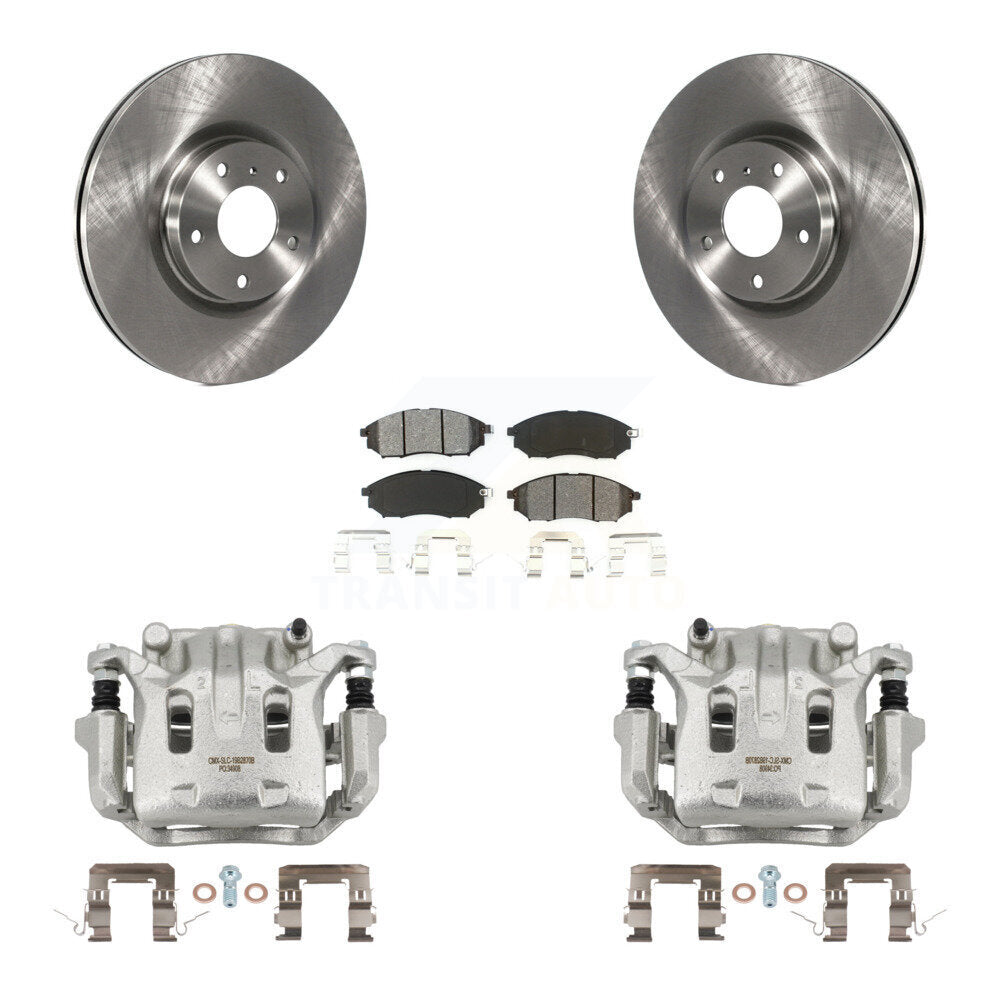 Front Brake Caliper Rotor Semi-Metallic Pad Kit For INFINITI Nissan Murano G37 EX35 370Z KC8-100231S