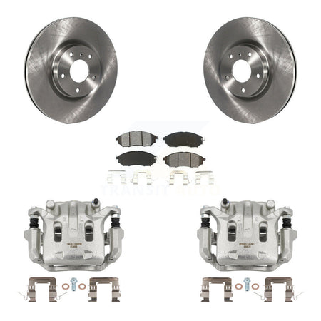 Front Brake Caliper Rotor Semi-Metallic Pad Kit For INFINITI Nissan Murano G37 EX35 370Z KC8-100231S