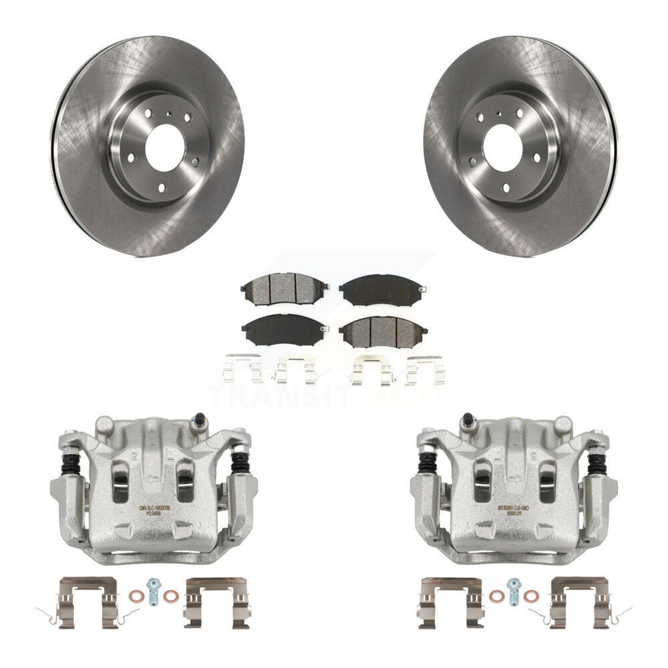 Front Brake Caliper Rotor Semi-Metallic Pad Kit For INFINITI Nissan Murano G37 EX35 370Z KC8-100231S