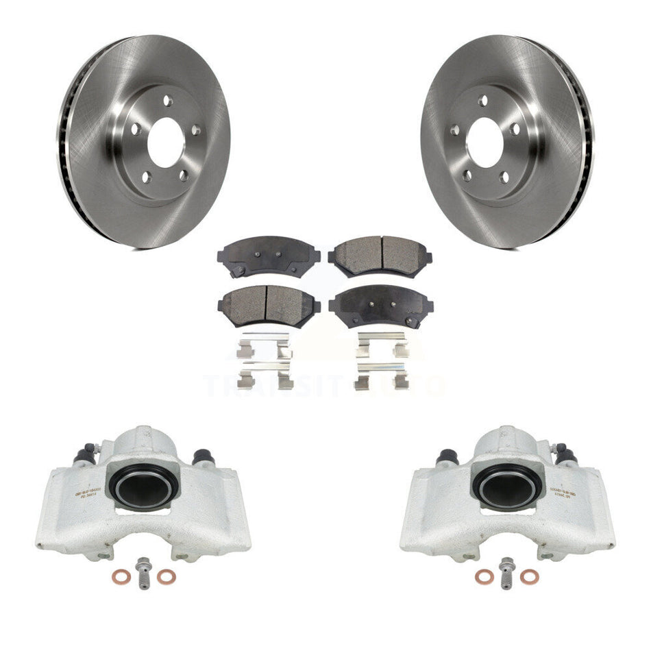 Front Disc Brake Caliper Rotors And Semi-Metallic Pads Kit For 1997-1999 Cadillac DeVille rear brakes With Heavy Duty Brakes KC8-100232P by Transit Auto