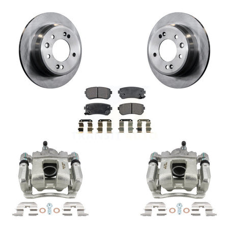 Rear Disc Brake Caliper Rotors & Ceramic Pad Kit For 2016 Kia Sportage FWD From 12 10 15 KC8-100232T