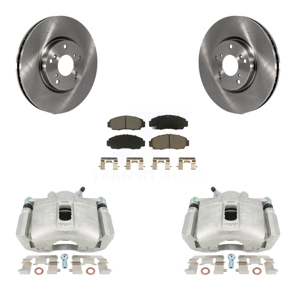 Front Disc Brake Caliper Rotors And Ceramic Pads Kit For 2004-2005 Acura TL Automatic transmission KC8-100233C by Transit Auto