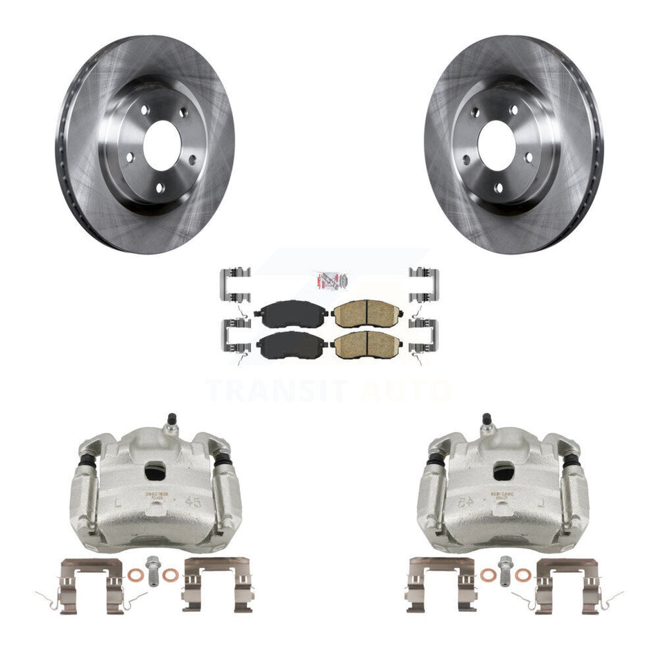 Front Brake Caliper Rotor And Ceramic Pad Kit For 2007-2010 Nissan Sentra SE-R with 2.5L KC8-100234N