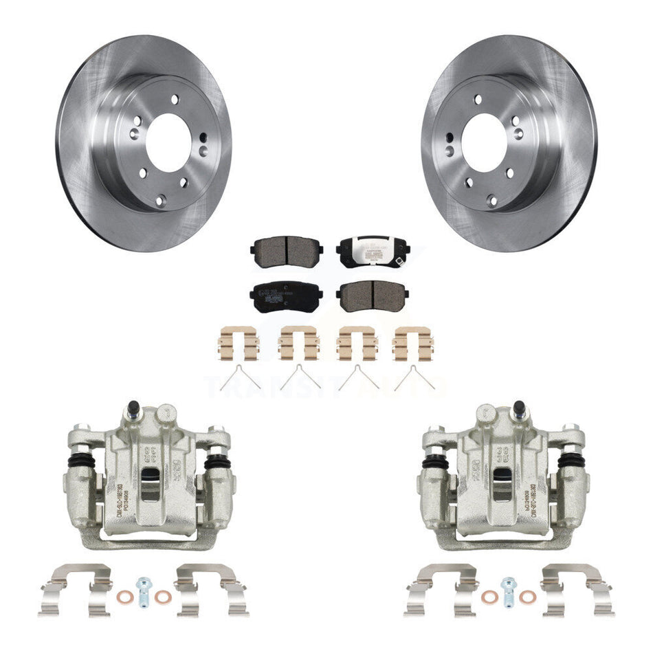 Rear Disc Brake Caliper Rotors And Ceramic Pads Kit For Hyundai Sonata Kia Optima KC8-100234T
