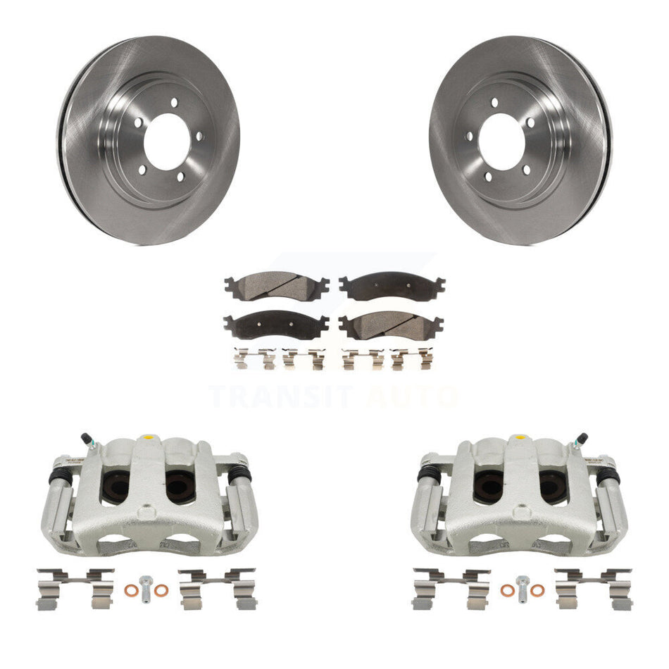 Front Brake Caliper Rotor And Semi-Metallic Pad Kit For Ford Explorer Sport Trac Mercury KC8-100235P