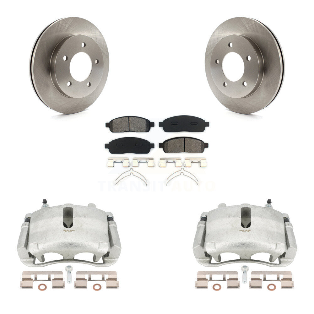 Front Disc Brake Caliper Rotors And Semi-Metallic Pads Kit For 2004 Ford F-150 4WD With 5 Lug Wheels KC8-100235S by Transit Auto