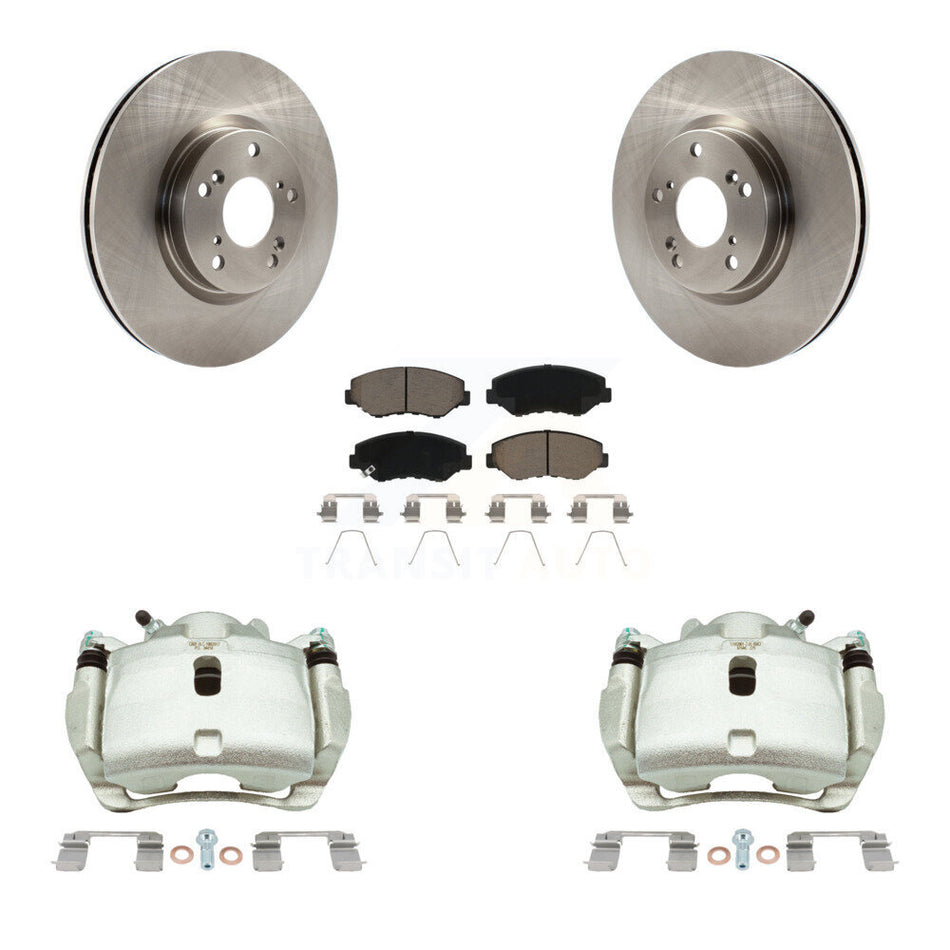Front Disc Brake Caliper Rotors And Ceramic Pads Kit For 2005-2006 Honda CR-V KC8-100236C