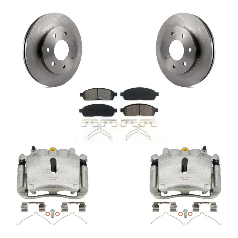 Front Disc Brake Caliper Rotors And Semi-Metallic Pads Kit For Ford F-150 Lincoln Mark LT 4WD KC8-100236S