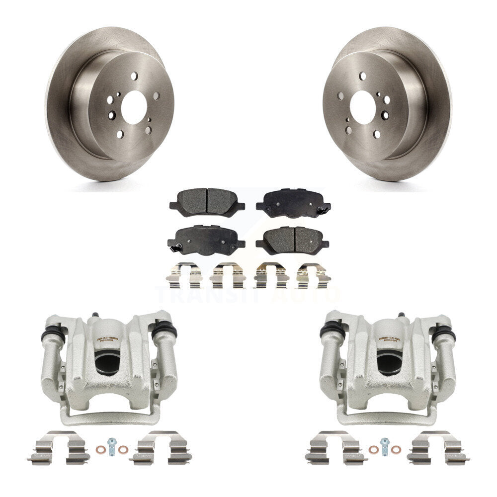 Rear Disc Brake Caliper Rotors And Ceramic Pads Kit For 2009-2016 Toyota Venza KC8-100236T