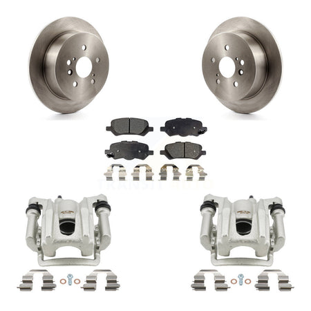 Rear Disc Brake Caliper Rotors And Ceramic Pads Kit For 2009-2016 Toyota Venza KC8-100236T