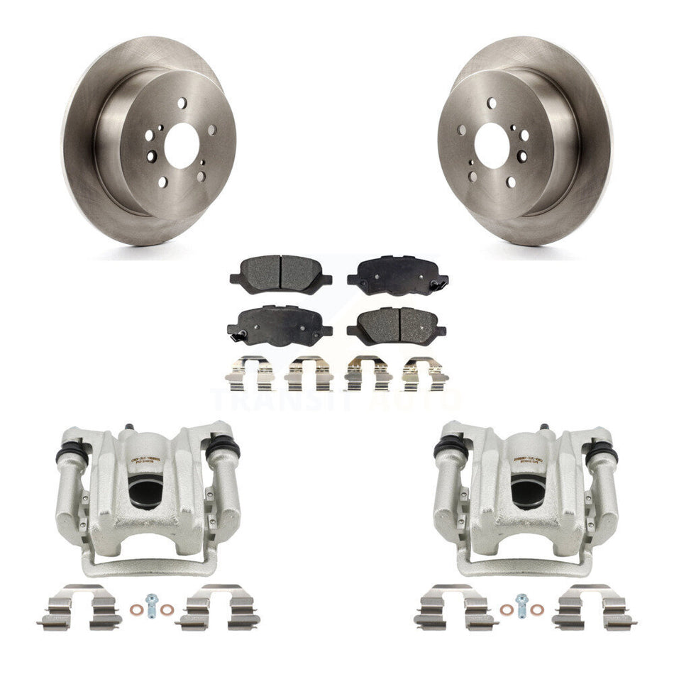 Rear Disc Brake Caliper Rotors And Ceramic Pads Kit For 2009-2016 Toyota Venza KC8-100236T
