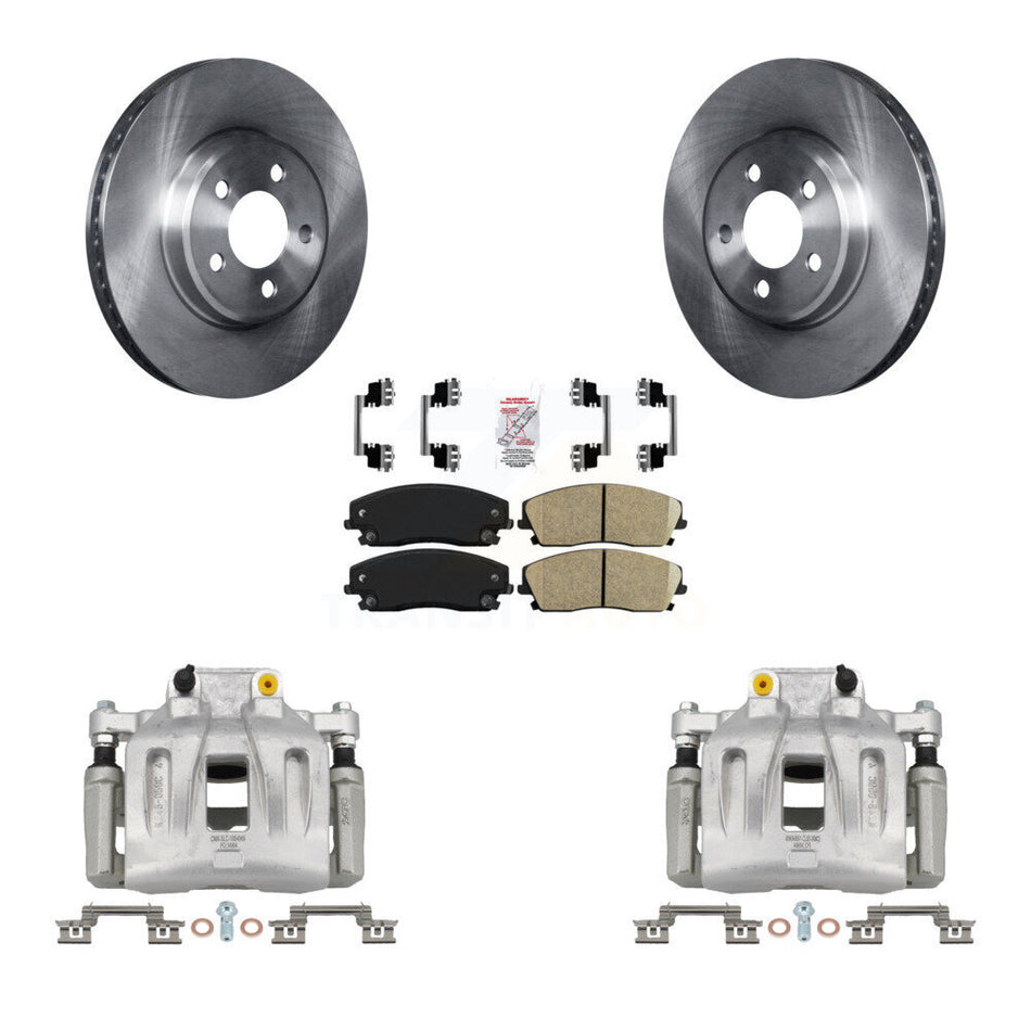 Front Disc Brake Caliper Rotor Ceramic Pad Kit For Dodge Chrysler 300 Charger Challenger KC8-100237N