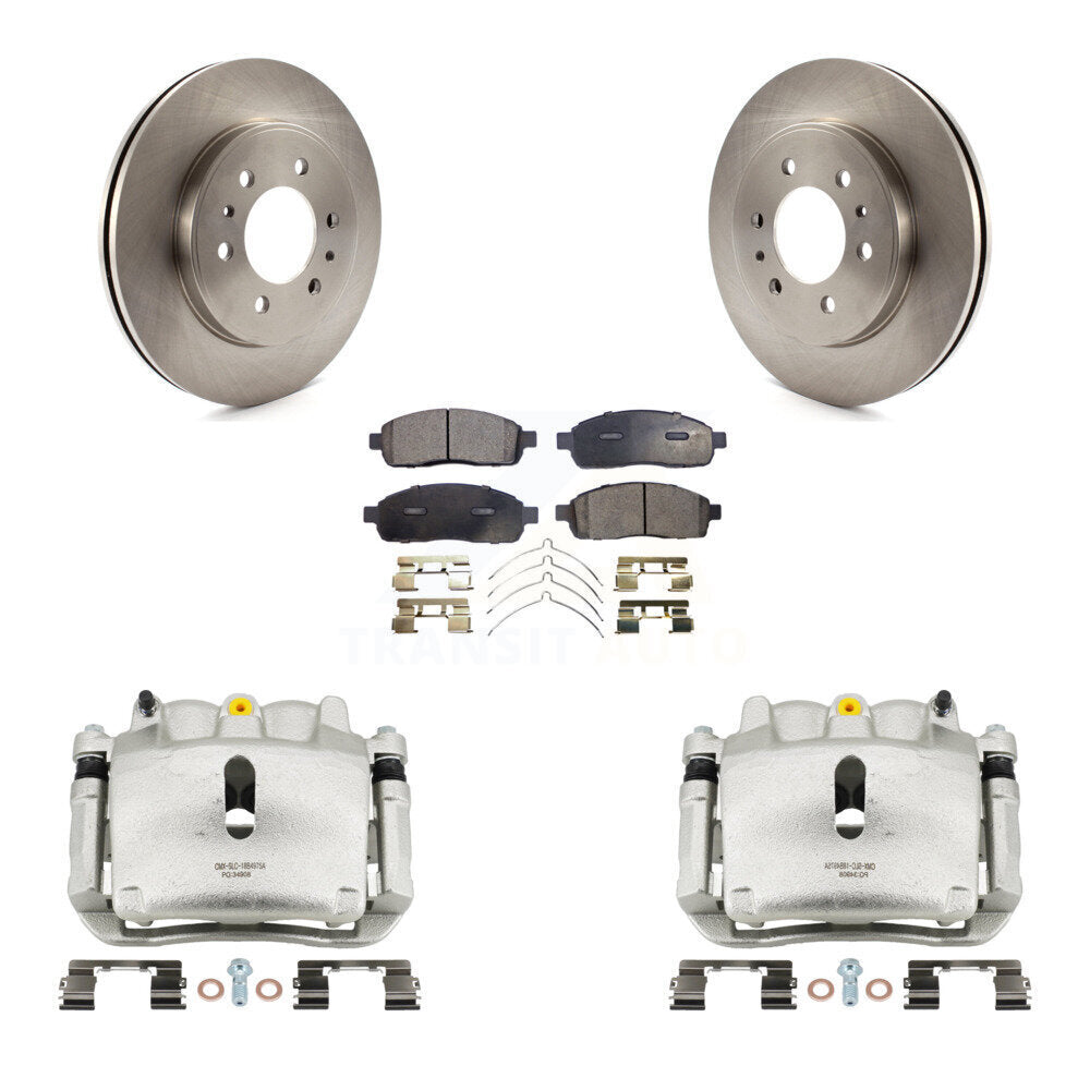 Front Brake Caliper Rotors & Semi-Metallic Pad Kit For 2009 Ford F-150 With 6 Lug Wheels KC8-100238P
