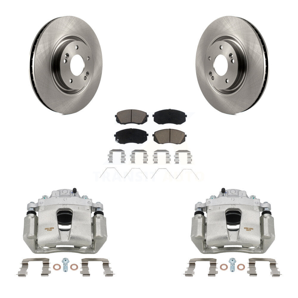 Front Disc Brake Caliper Rotors And Ceramic Pads Kit For Hyundai Sonata Kia Optima KC8-100239C