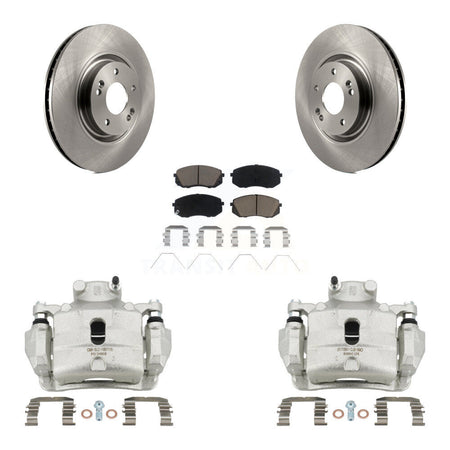 Front Disc Brake Caliper Rotors And Ceramic Pads Kit For Hyundai Sonata Kia Optima KC8-100240C