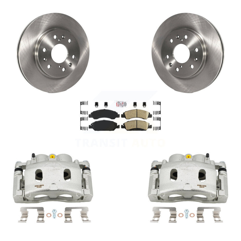 Front Brake Caliper Rotors Ceramic Pad Kit For GMC Sierra 1500 Chevrolet Silverado Tahoe KC8-100240N