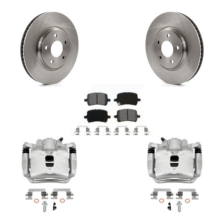 Front Disc Brake Caliper Rotors And Semi-Metallic Pads Kit For 2006 Pontiac Pursuit 2.2L KC8-100240S