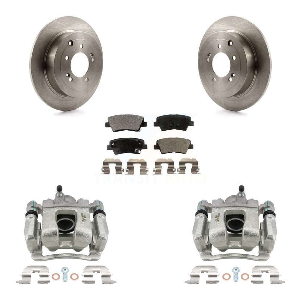Rear Disc Brake Caliper Rotors And Ceramic Pads Kit For Hyundai Tucson Kia Sportage KC8-100240T