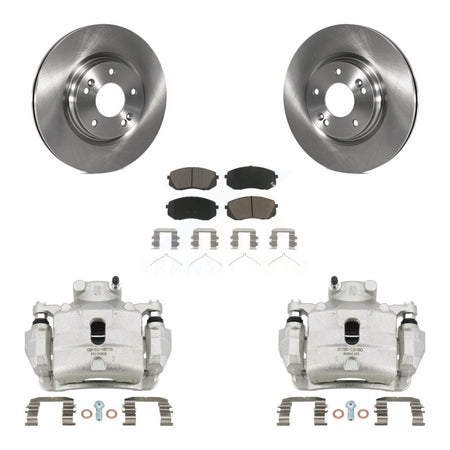 Front Disc Brake Caliper Rotors And Ceramic Pads Kit For Hyundai Sonata Kia Optima KC8-100241C