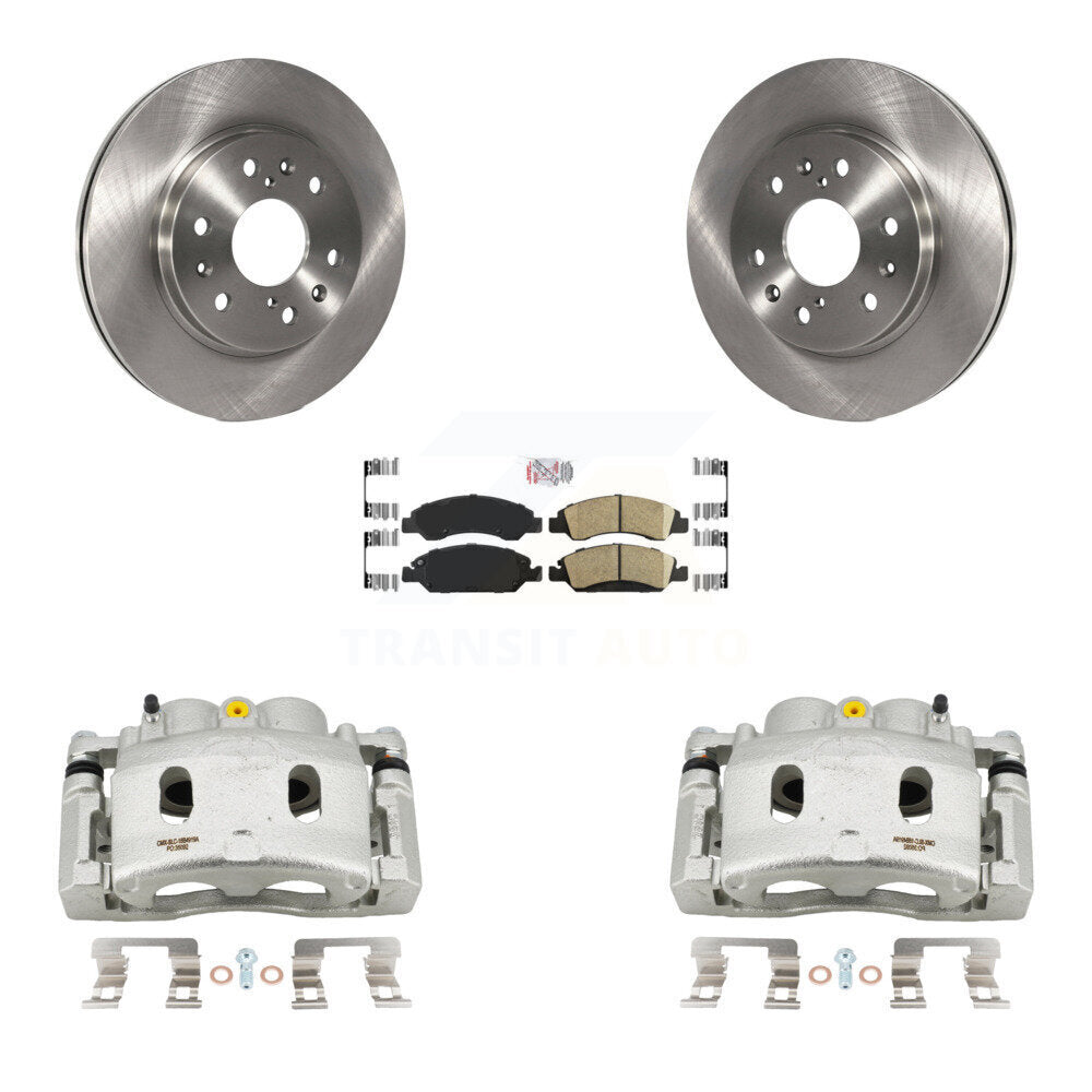 Front Brake Caliper Rotors Ceramic Pad Kit For GMC Sierra 1500 Chevrolet Silverado Tahoe KC8-100241N