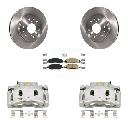 Front Brake Caliper Rotors Ceramic Pad Kit For GMC Sierra 1500 Chevrolet Silverado Tahoe KC8-100241N