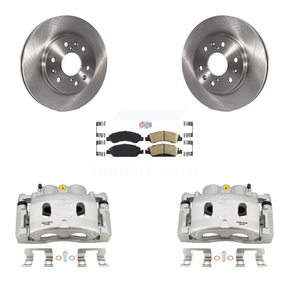 Front Brake Caliper Rotors Ceramic Pad Kit For GMC Sierra 1500 Chevrolet Silverado Tahoe KC8-100241N