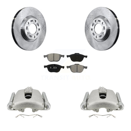 Front Disc Brake Caliper Rotors And Semi-Metallic Pads Kit For Mazda 3 5 Sport KC8-100241S