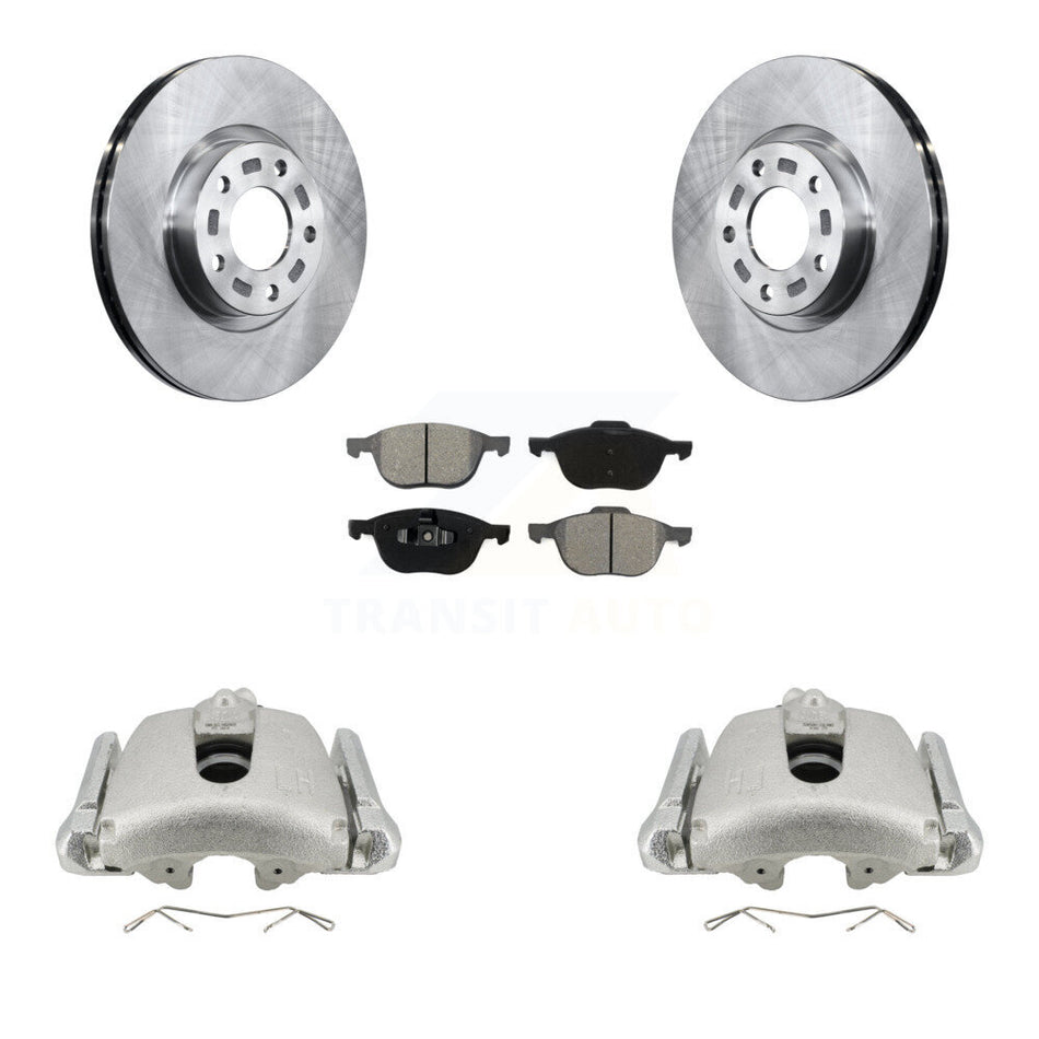 Front Disc Brake Caliper Rotors And Semi-Metallic Pads Kit For Mazda 3 5 Sport KC8-100241S