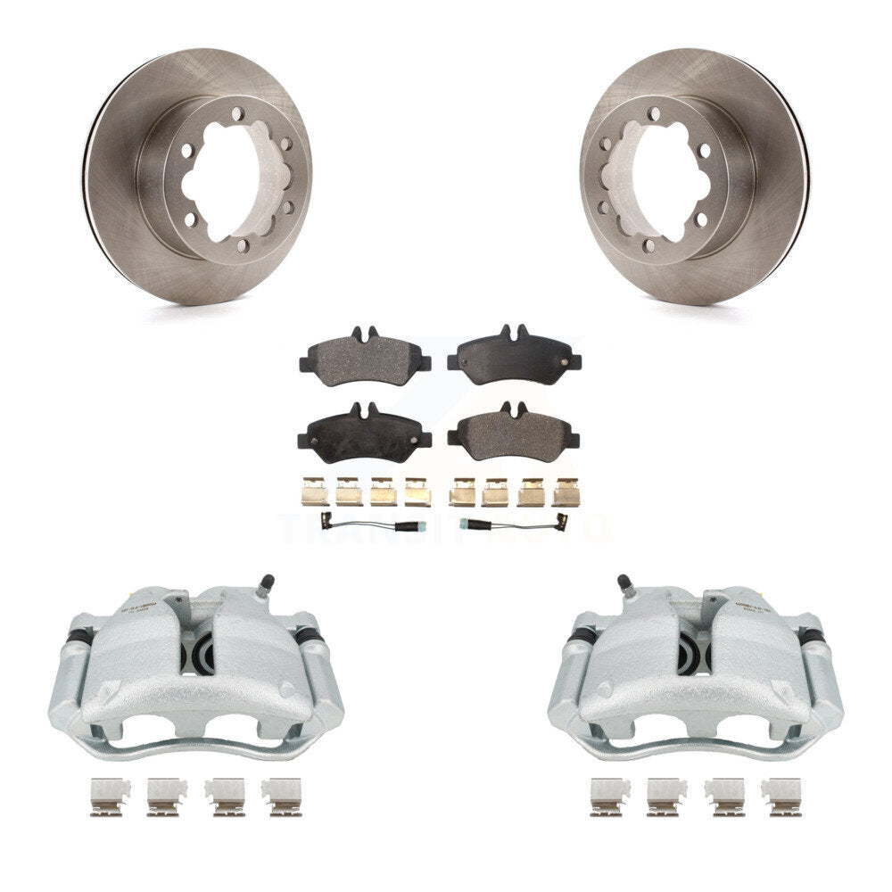 Rear Disc Brake Caliper Rotors And Ceramic Pads Kit For Mercedes-Benz Sprinter 3500 KC8-100241T by Transit Auto