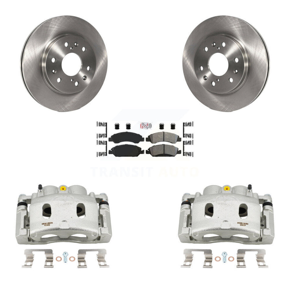 Front Brake Caliper Rotors Semi-Metallic Pad Kit For GMC Sierra 1500 Chevrolet Silverado KC8-100242N