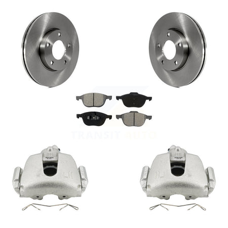 Front Disc Brake Caliper Rotors And Semi-Metallic Pads Kit For Mazda 3 Sport KC8-100242S