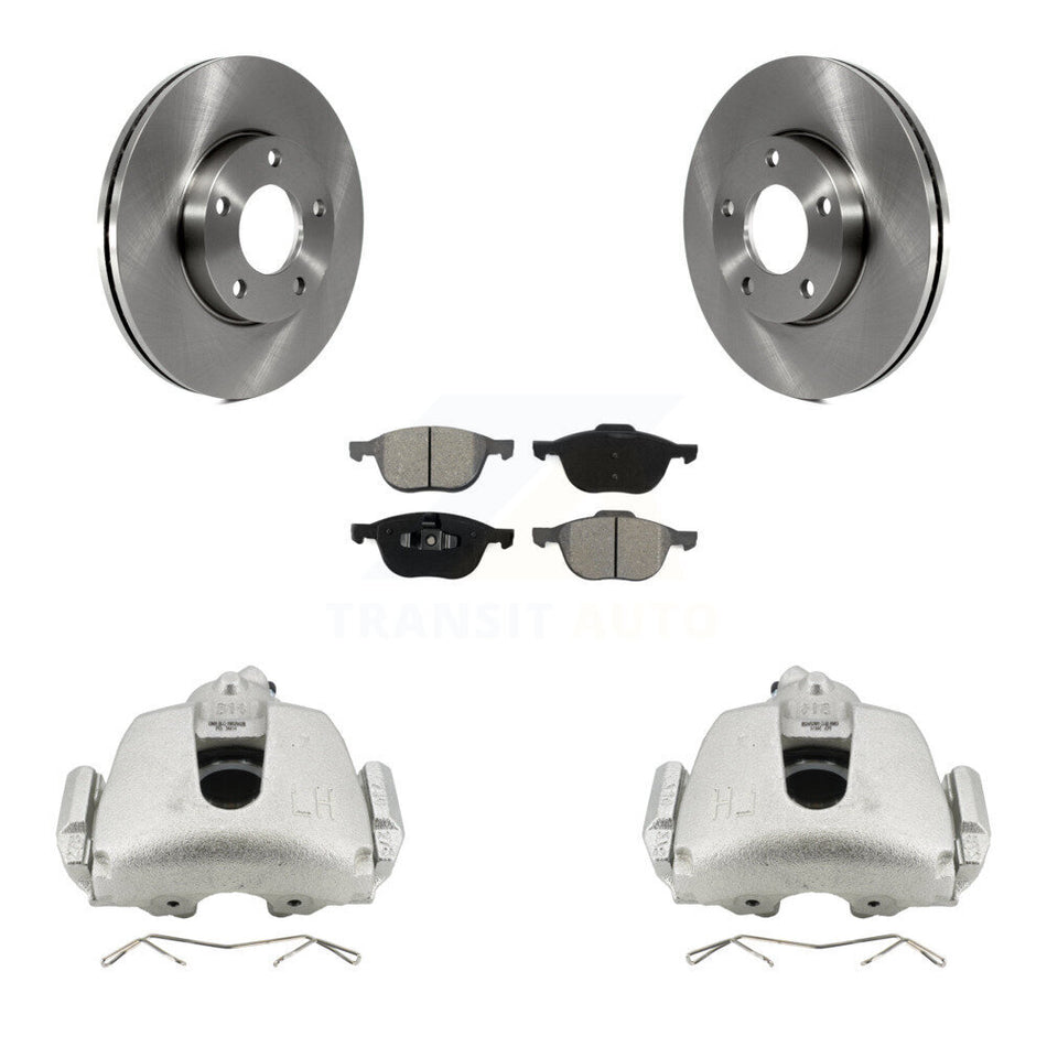 Front Disc Brake Caliper Rotors And Semi-Metallic Pads Kit For Mazda 3 Sport KC8-100242S