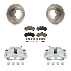 Rear Disc Brake Caliper Rotors And Ceramic Pads Kit For Sprinter 3500 Mercedes-Benz Dodge Freightliner KC8-100242T