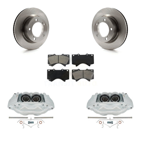 Front Disc Brake Caliper Rotors And Semi-Metallic Pads Kit For Lexus LX570 Toyota Land Cruiser KC8-100243S by Transit Auto