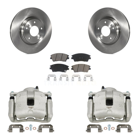 Front Disc Brake Caliper Rotors And Ceramic Pads Kit For Hyundai Tucson Kia Sportage KC8-100246C