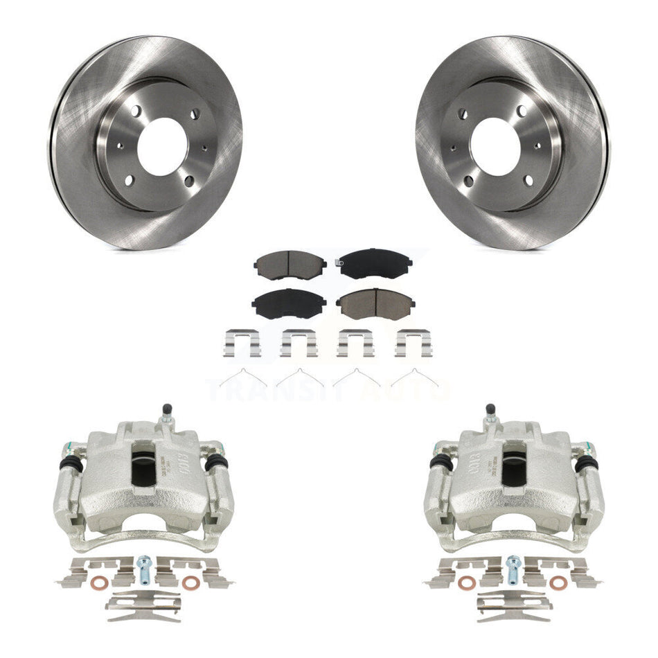 Front Disc Brake Caliper Rotors And Ceramic Pads Kit For 2002 Hyundai Elantra To 10 31 01 KC8-100248C