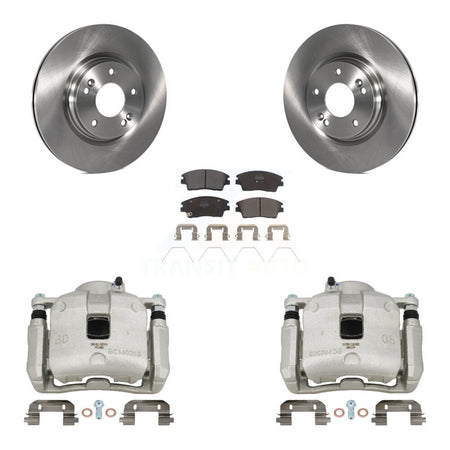 Front Disc Brake Caliper Rotor And Semi-Metallic Pad Kit For Hyundai Tucson Kia Sportage KC8-100250P