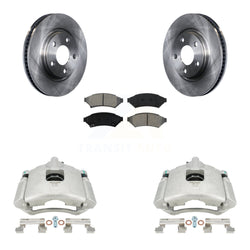 Front Disc Brake Caliper Rotors And Semi-Metallic Pads Kit For Pontiac Grand Prix Buick LaCrosse Chevrolet Uplander Montana Terraza Saturn Relay Allure KC8-100250S
