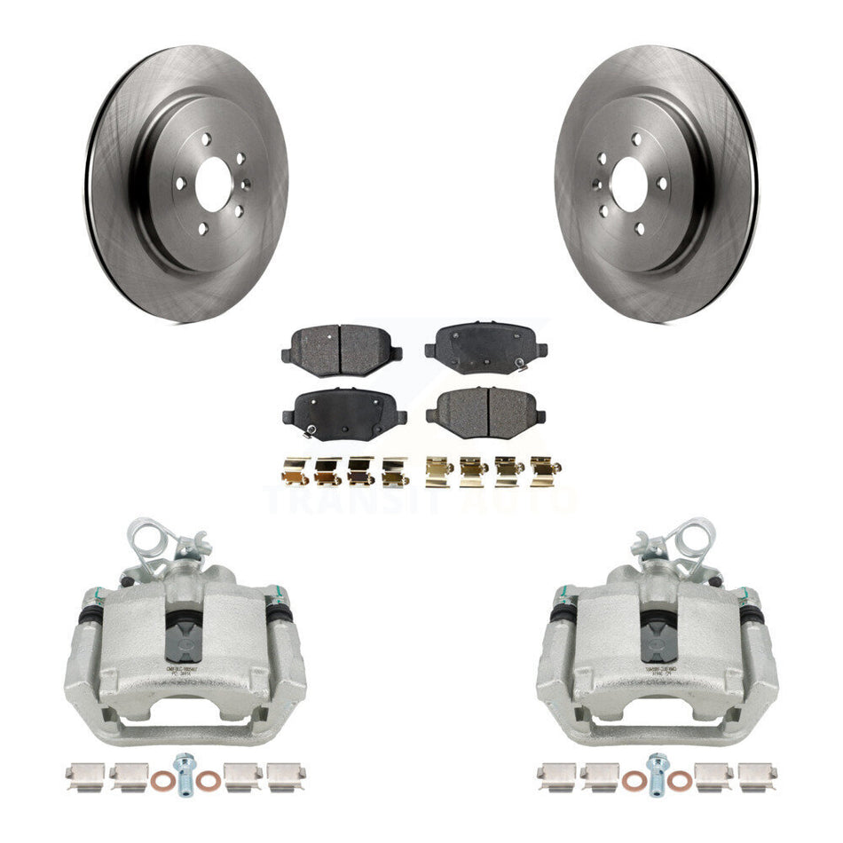 Rear Brake Caliper Rotors Ceramic Pad Kit For Ford Explorer Flex Taurus Police Sedan MKS KC8-100250T