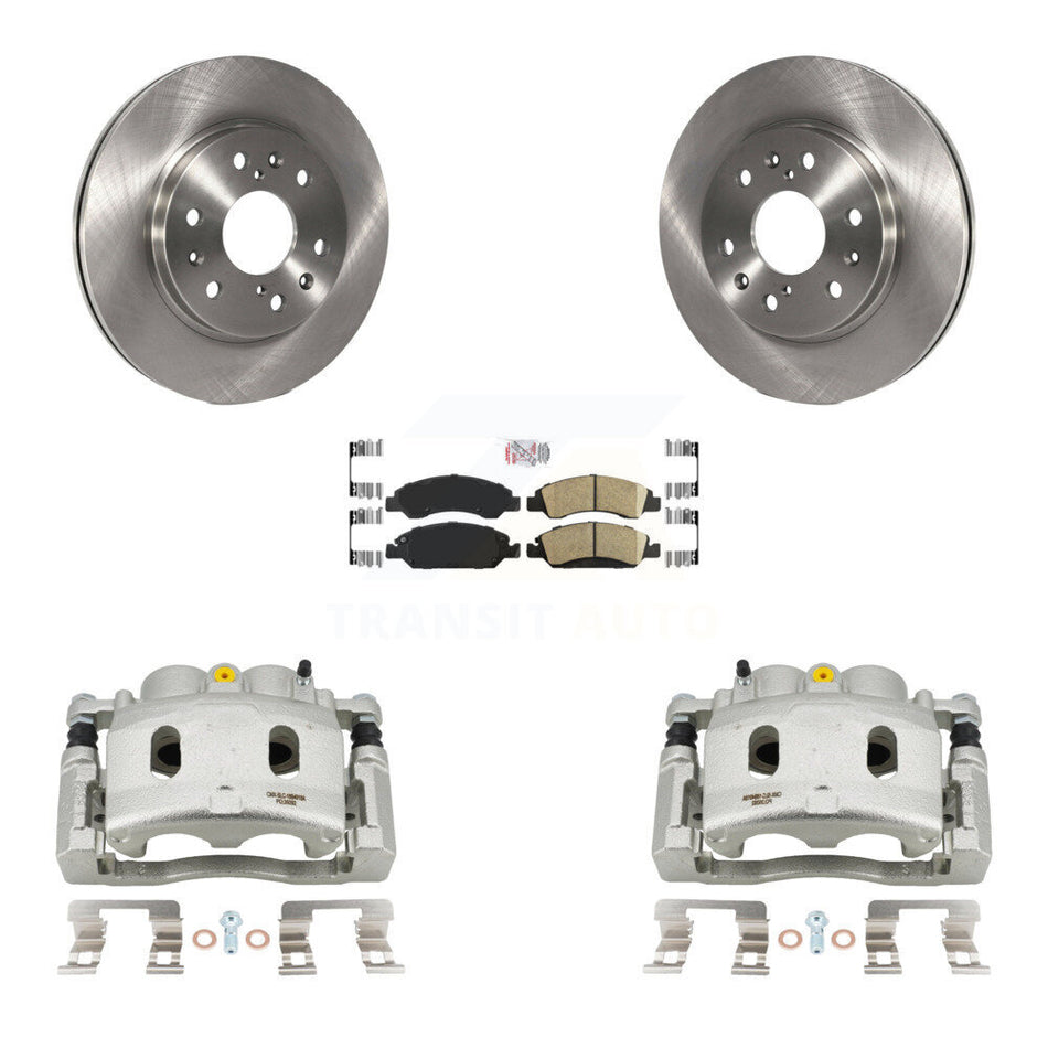 Front Brake Caliper Rotor & Ceramic Pad Kit For 2015-2019 Cadillac XTS With 6 Lug Wheels KC8-100252N