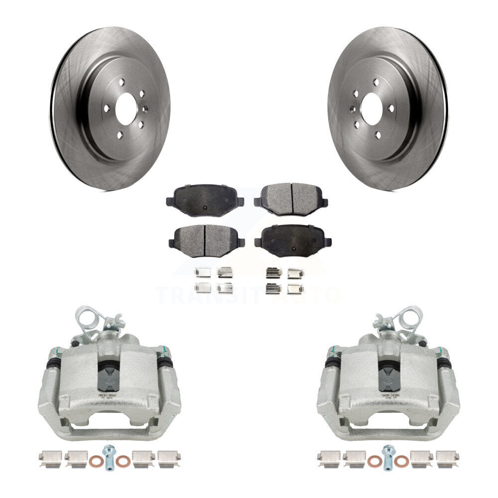 Rear Brake Caliper Rotors & Ceramic Pad Kit For Ford Explorer Police Interceptor Utility KC8-100252T